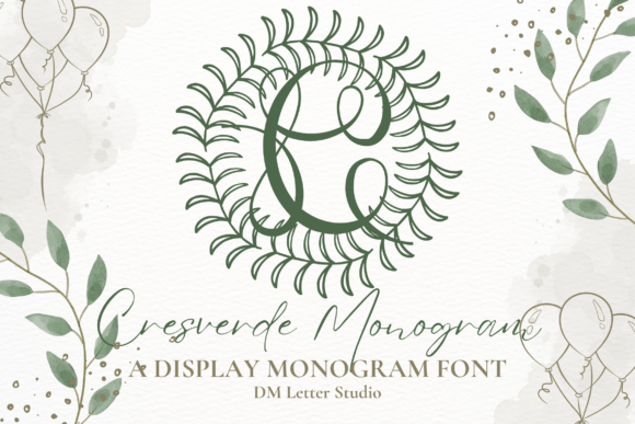 Cresverde Monogram: A Font That Breathes Life into Your Creations