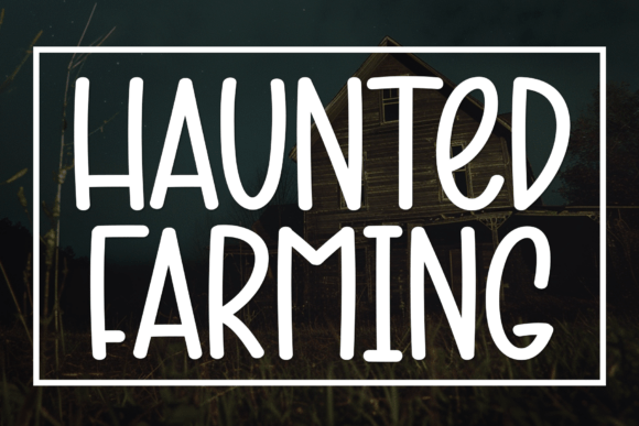 Haunted Farming Font: A Playful Display Typeface for Crafters and Makers