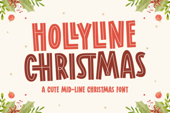Hollyline Christmas: A Festive Font for Digital Design