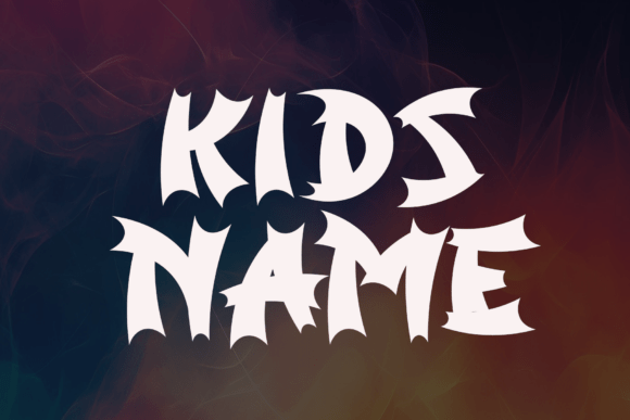Kids Name: A Display Font for Editorial Expression