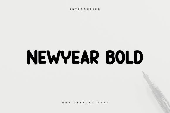 Newyear Bold: A Cheerful Display Font for Handmade Products