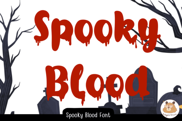 Spooky Blood: A Bold Display Font for Digital Design